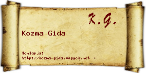 Kozma Gida névjegykártya